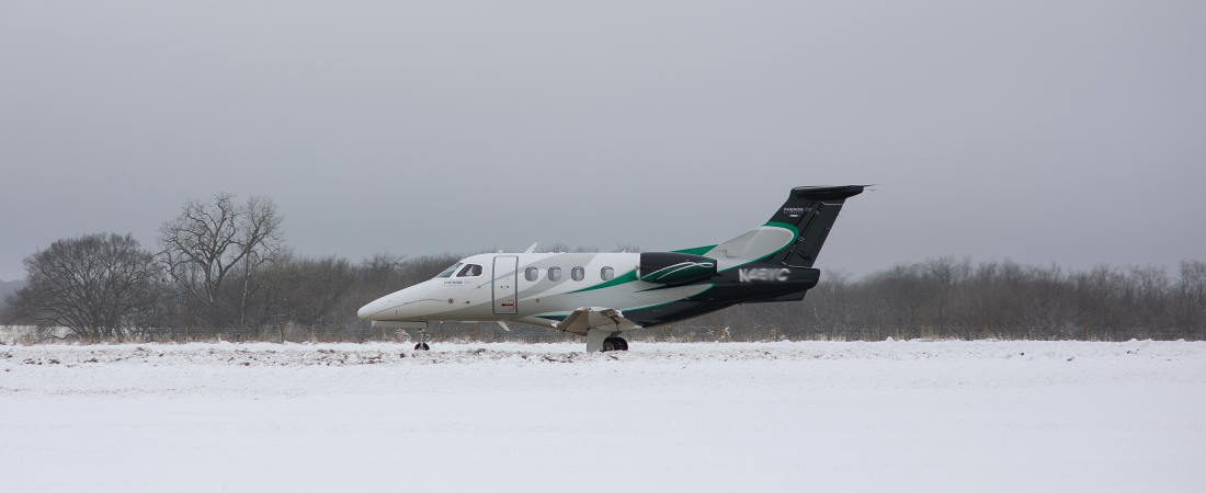 Jet on snowy runway | Classic Aviation, Inc.